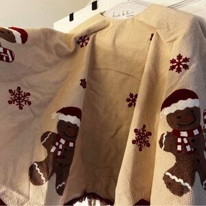 Nicole Miller Embroidered Gingerbread Tree Skirt 52 inches